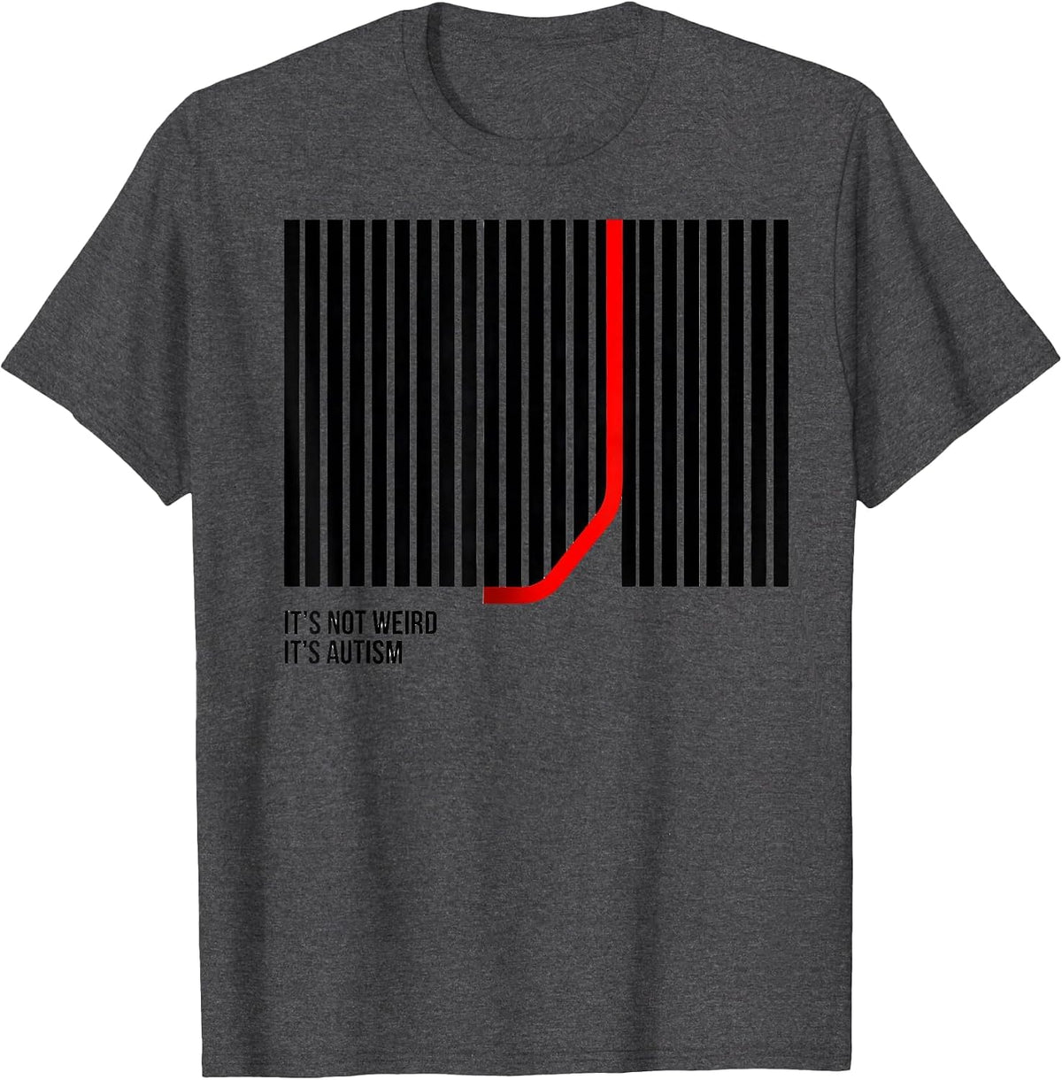 Men's It's Not Weird It's Autism Funny Neurodiversity Awareness T-Shirt - Dark Heather Grey