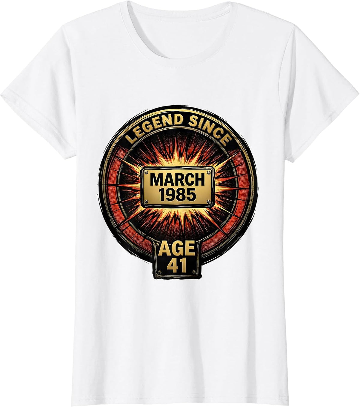 Women's LEGEND SINCE MARCH 1985 AGE 41 Vintage Retro Birthday Men T-Shirt - White