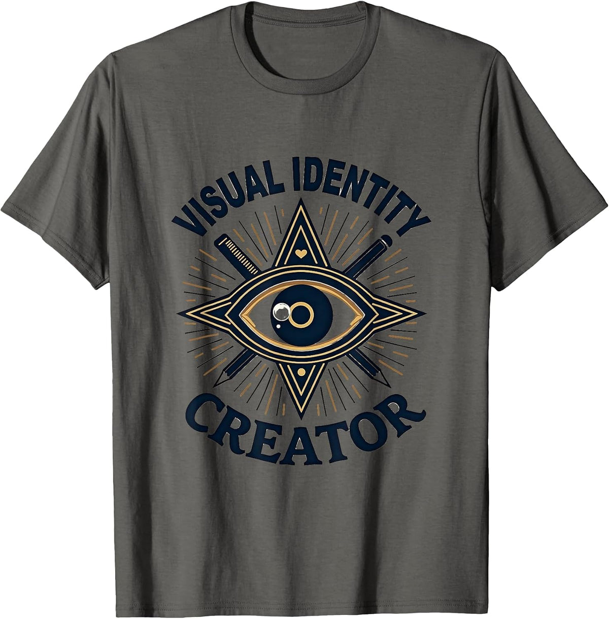 Visual Identity Creator Graphic Design Art T-Shirt - Asphalt Grey