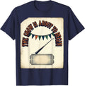 The Show Is About To Begin Vintage Circus Party Costume T-Shirt - Navy Blue