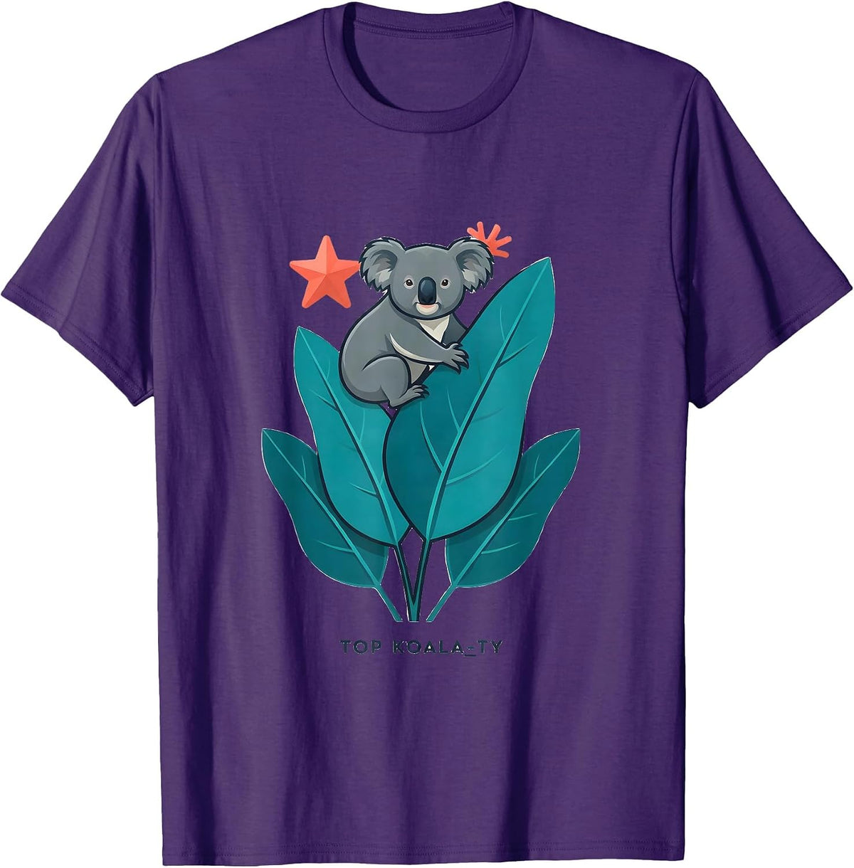 Top Koala-ty Funny Koala Lover Animal Pun Humor T-Shirt - Purple