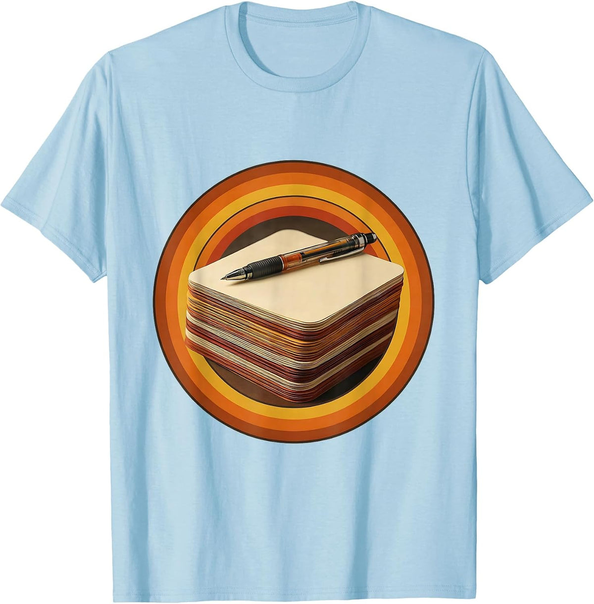 Men's 2nd Grade Teacher Graded Papers Illustration T-Shirt - Baby Blue