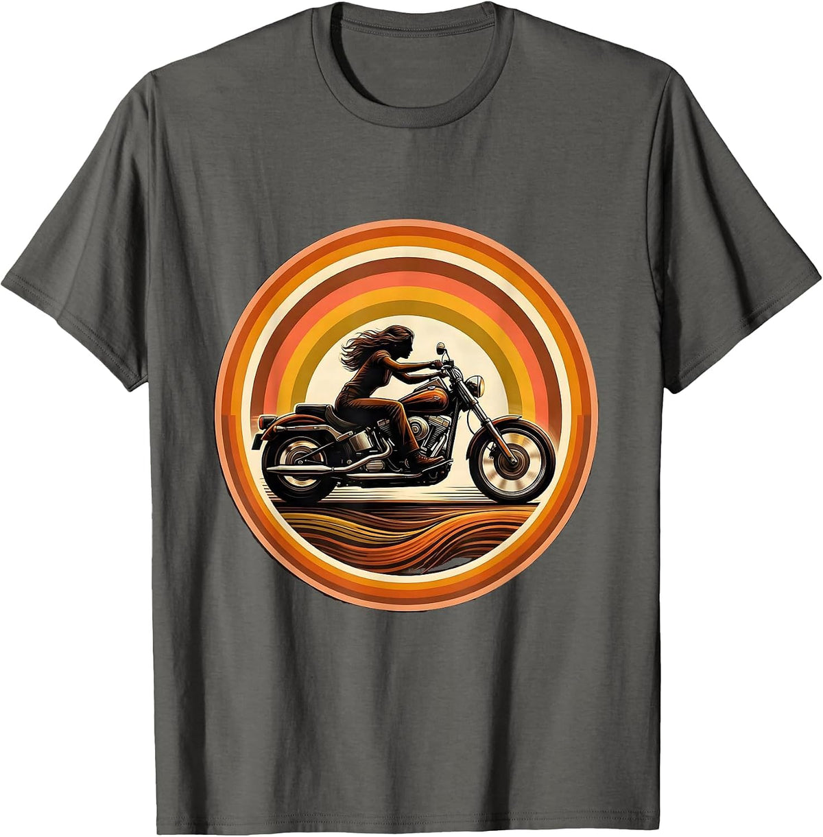 Men's Bold Rider Motorcycle Speed Graphic T-Shirt - Asphalt Grey