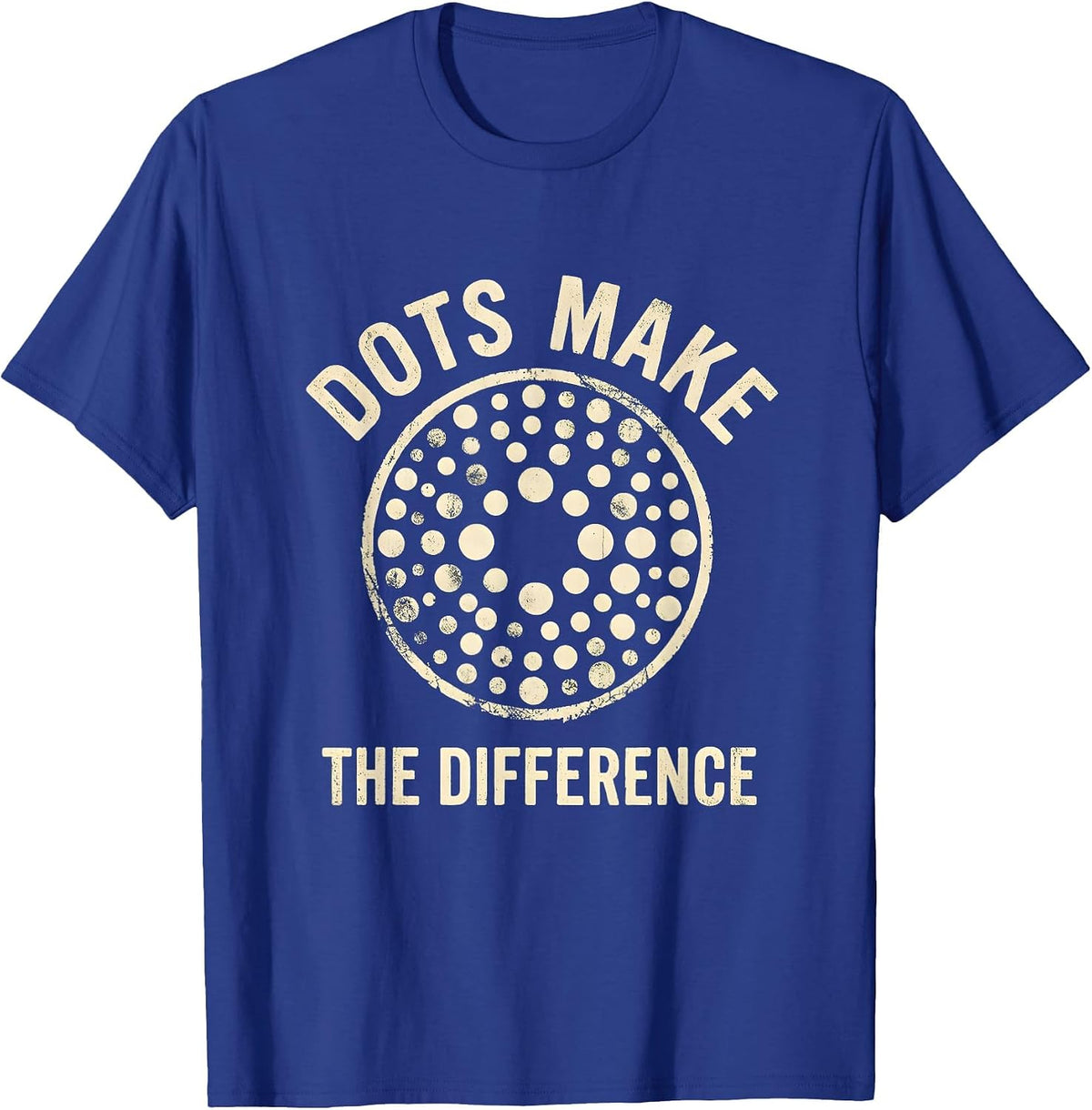 Dots Make The Difference Graphic Design T-Shirt - Royal Blue