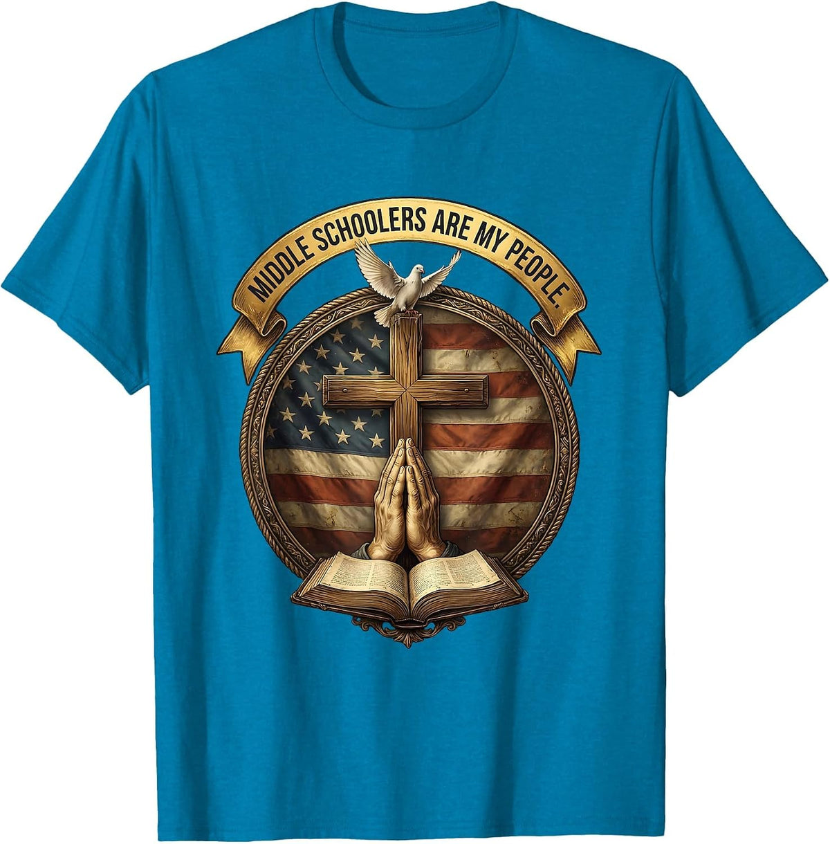 Middle Schoolers Are My People Teacher Design T-Shirt - Sapphire Blue