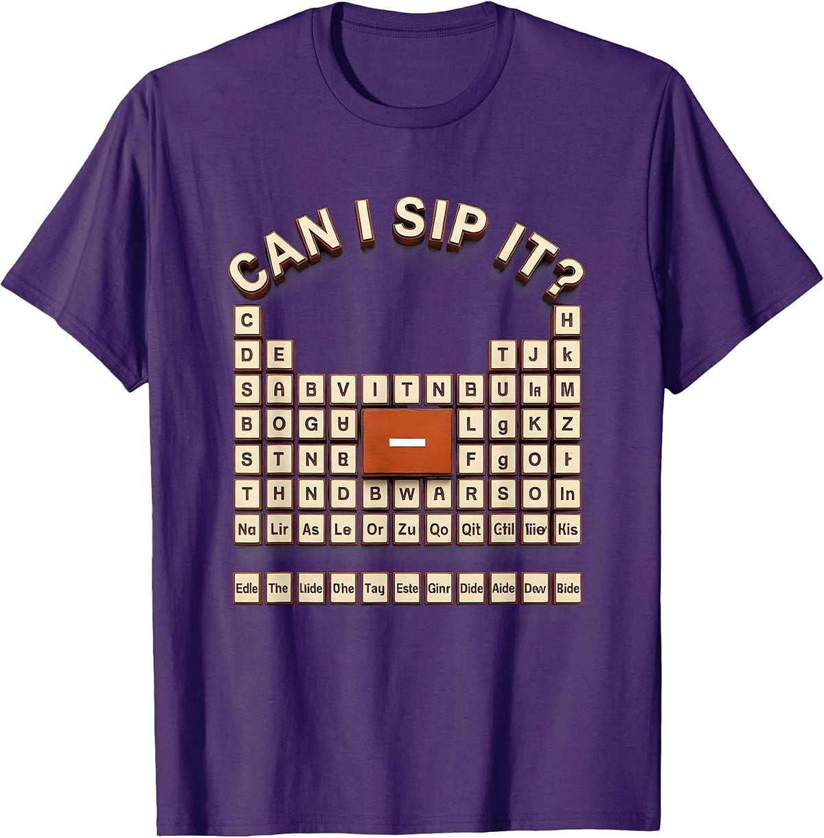 Can I Sip It Funny Periodic Table Chemistry Teacher Humor T-Shirt - Purple