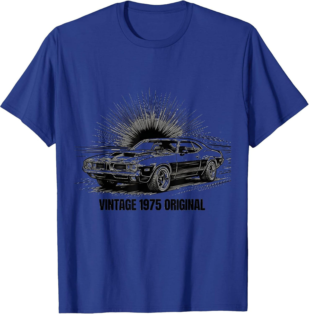 Vintage 1975 Original Classic Retro Birthday Design T-Shirt - Royal Blue