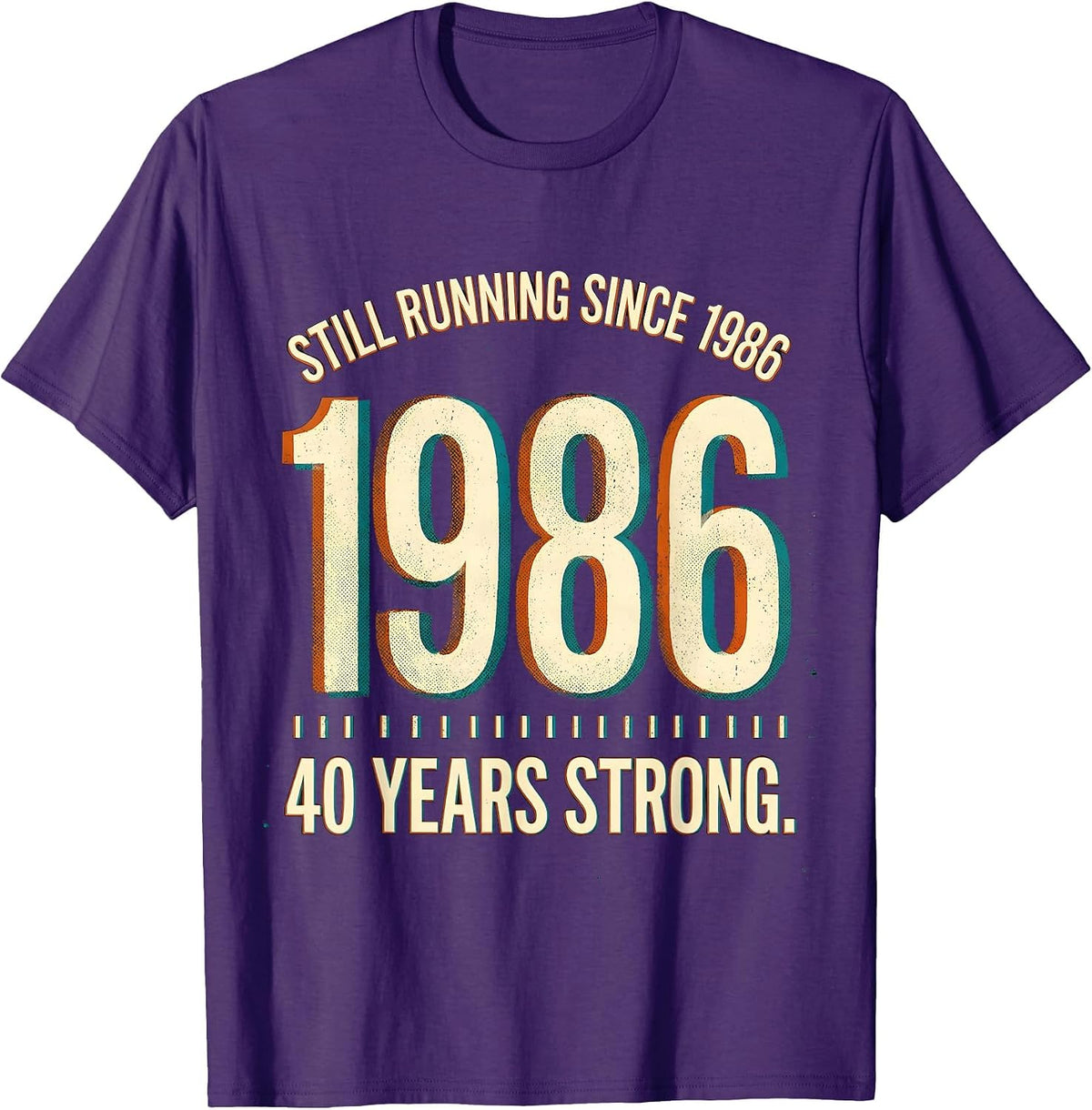 Men's Still Running Since 1986 — 40 Years Strong Vintage T-Shirt - Purple