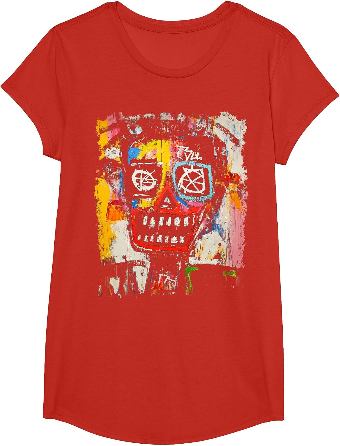 Abstract Expressionism Graffiti T-Shirt - Girls Red