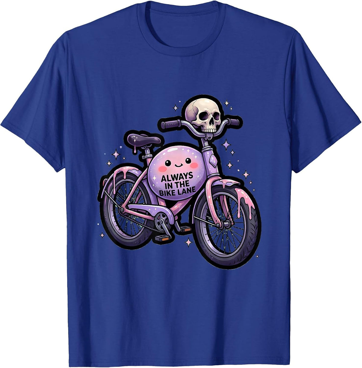 Men's Always in the Bike Lane Cycling Design T-Shirt - Royal Blue