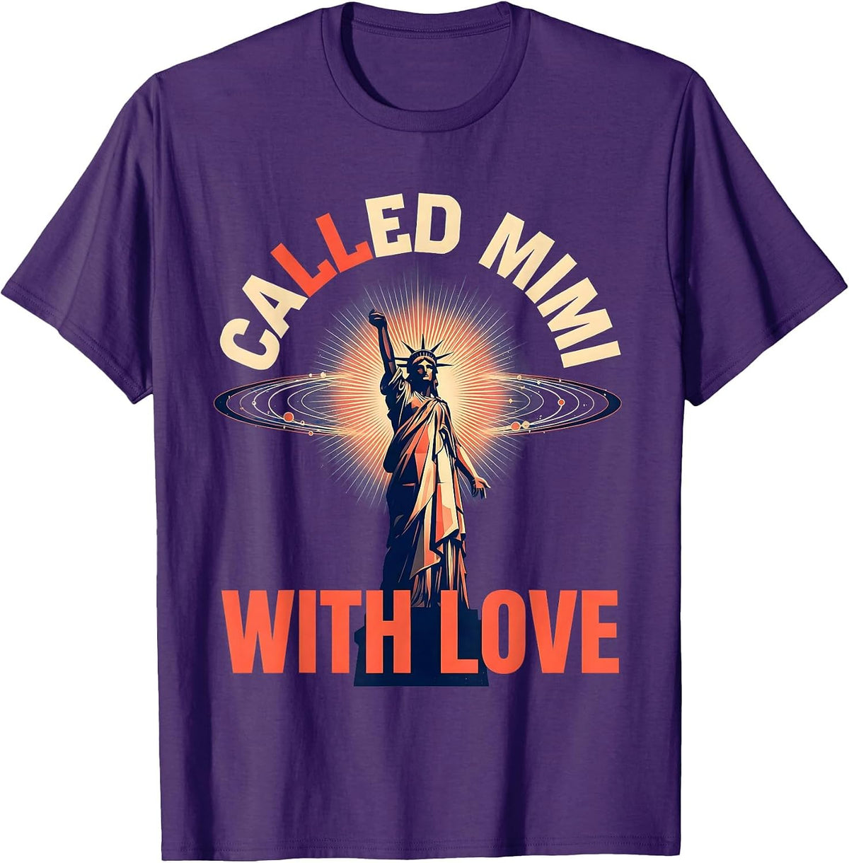 Men's Called Mimi With Love Grandma Design T-Shirt - Purple
