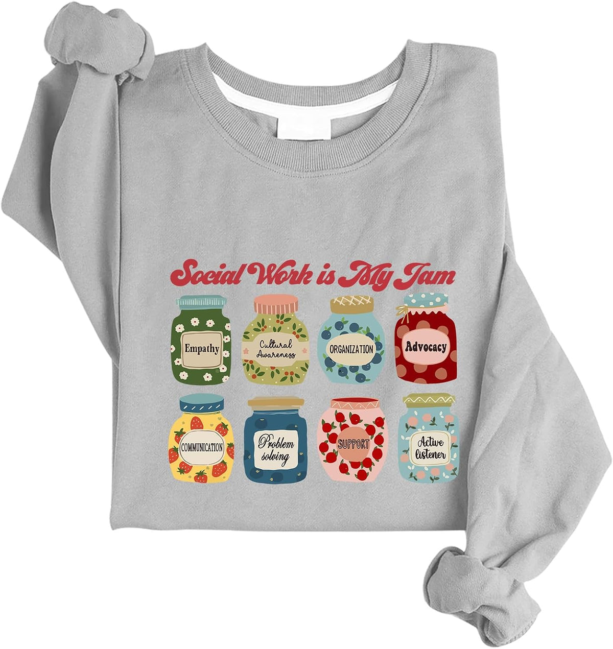 Social Work Is My Jam Sweatshirt Social Worker Sweatshirt - Grey