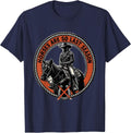 Save A Horse Ride A Cowboy Western Humor Design T-Shirt - Navy Blue