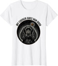 Women's My Cocker Goes Van Dogh Funny Dog Lover Gift Novelty Art T-Shirt - White