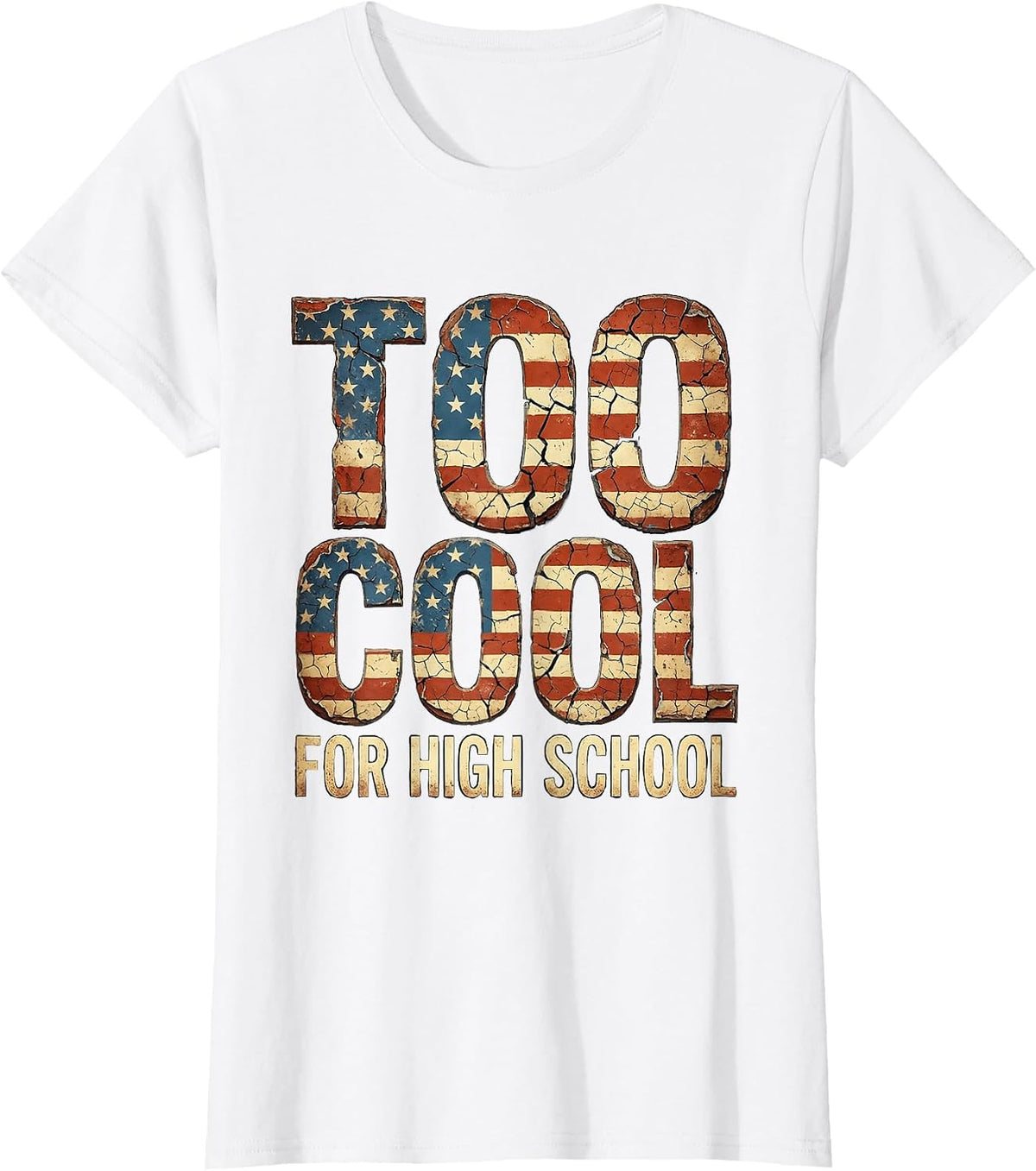 Too Cool For High School Middle School Teacher T-Shirt - White