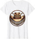 Women's Fringe and Freedom Forever Girls Western Design T-Shirt - White