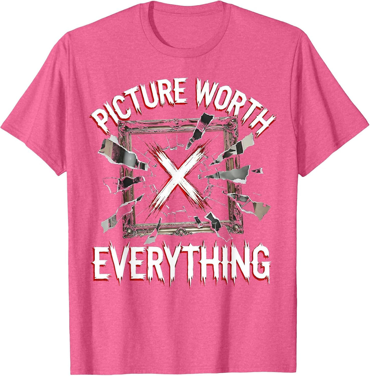 Picture Worth Everything Graphic Design T-Shirt - Pink Heather