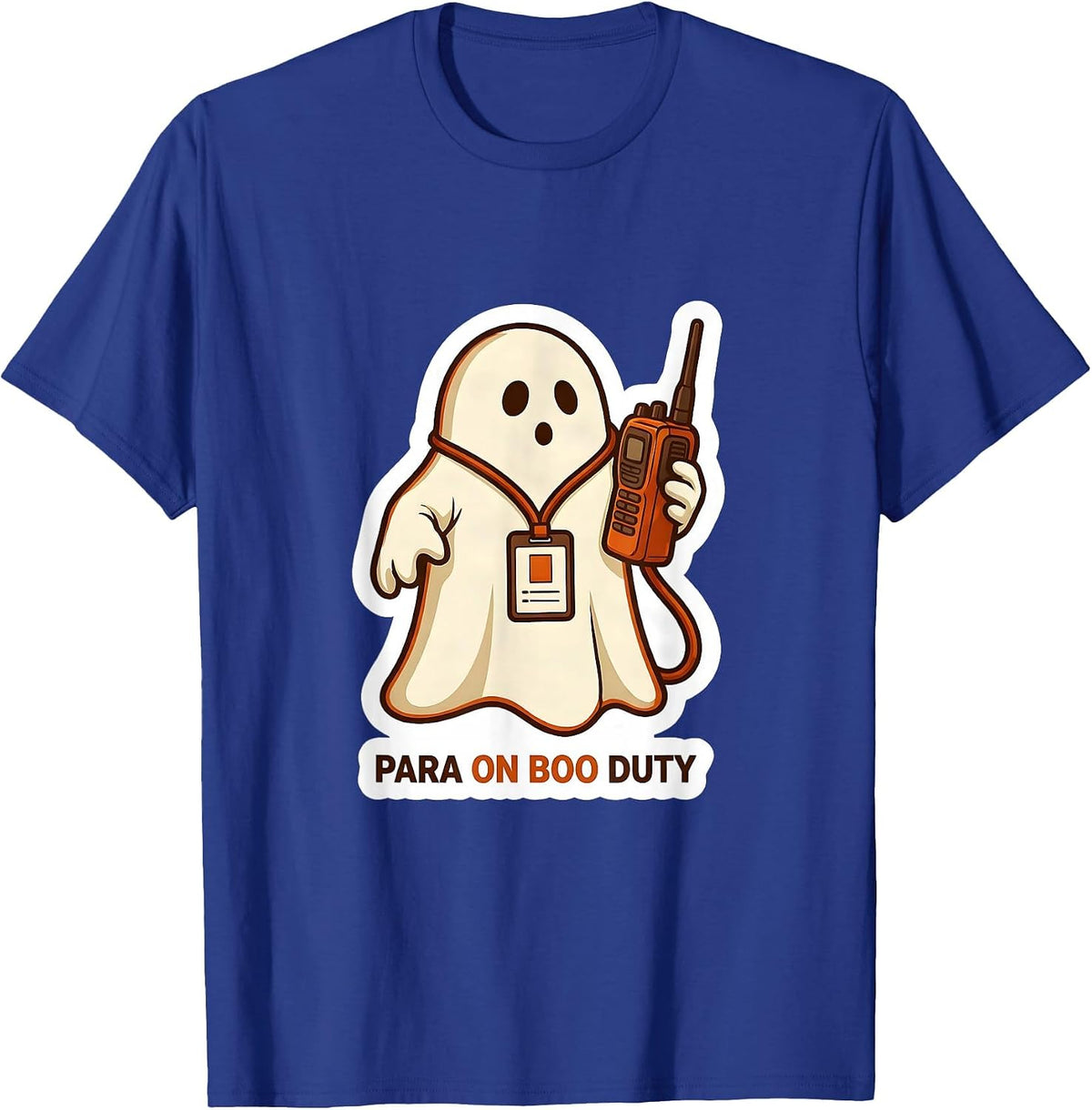 Para On Boo Duty Spooky SPED Paraprofessional Teacher T-Shirt - Royal Blue