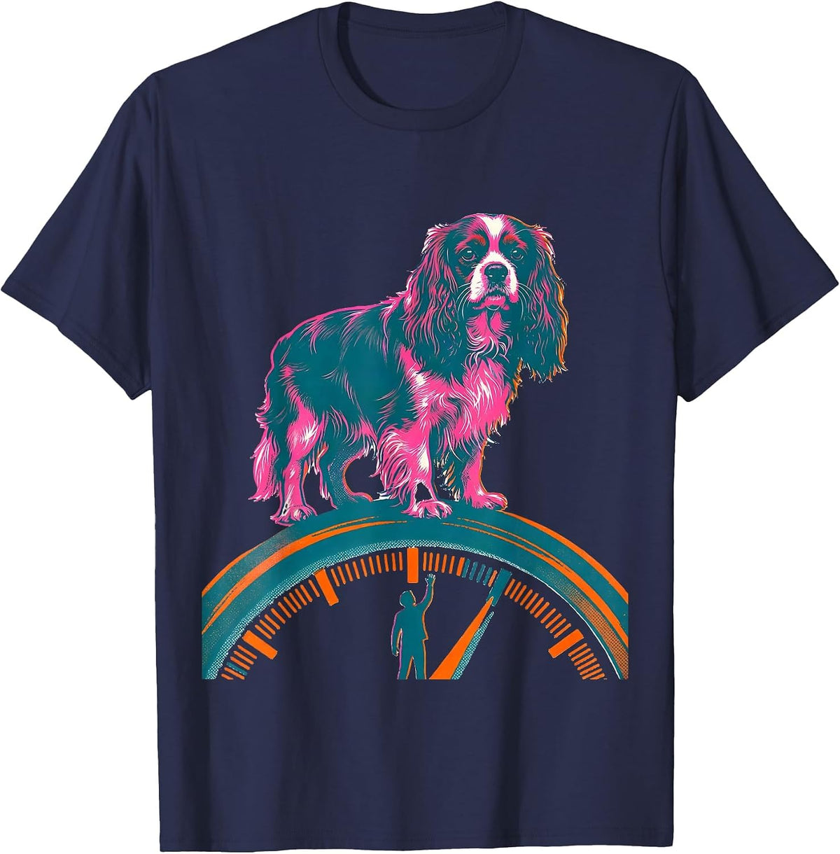 Cavalier King Charles Spaniel Dog Lover Humor T-Shirt - Navy Blue