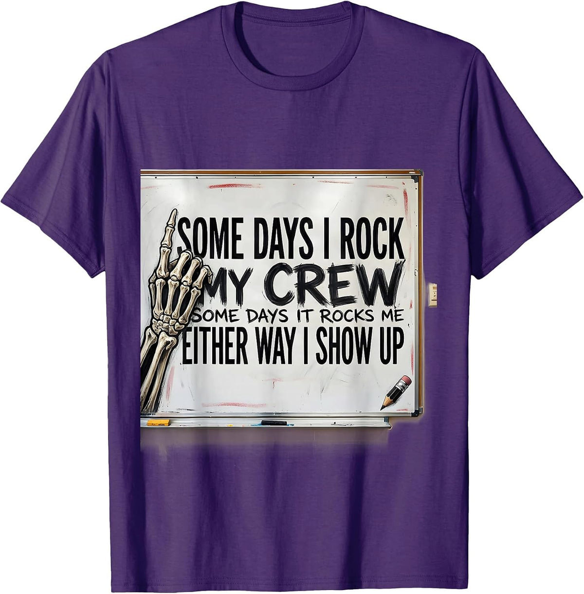 Some Days I Rock My Crew Rock On Sped Squad T-Shirt - Purple