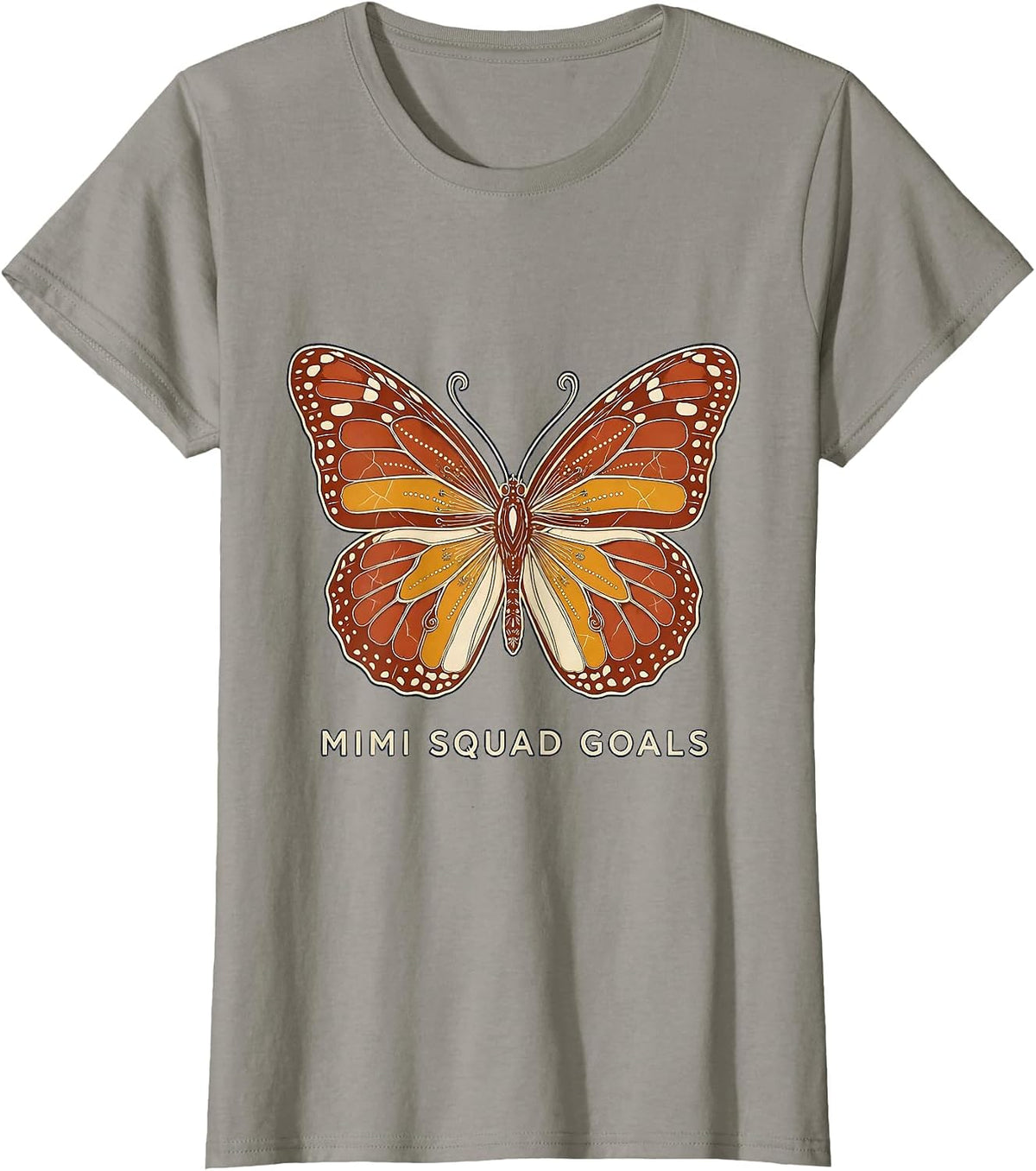 Women's Mimi Squad Goals Grandma Life Design T-Shirt - Slate Grey