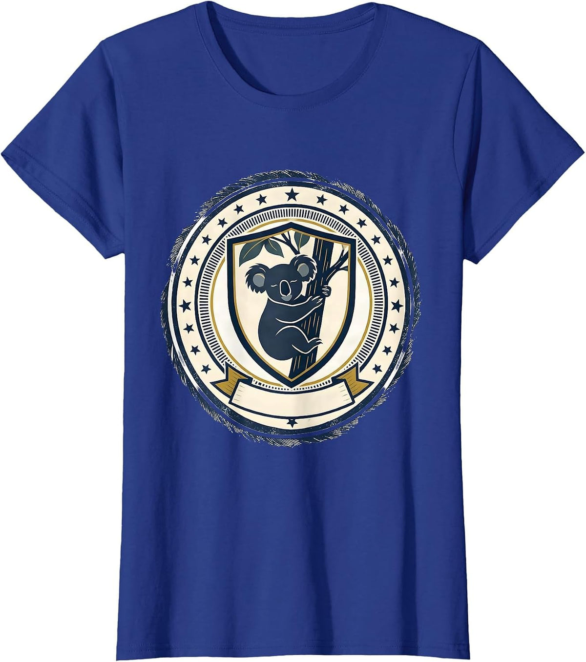 Women's Koala Seal Cute Animal Lover Emblem Gift T-Shirt - Royal Blue