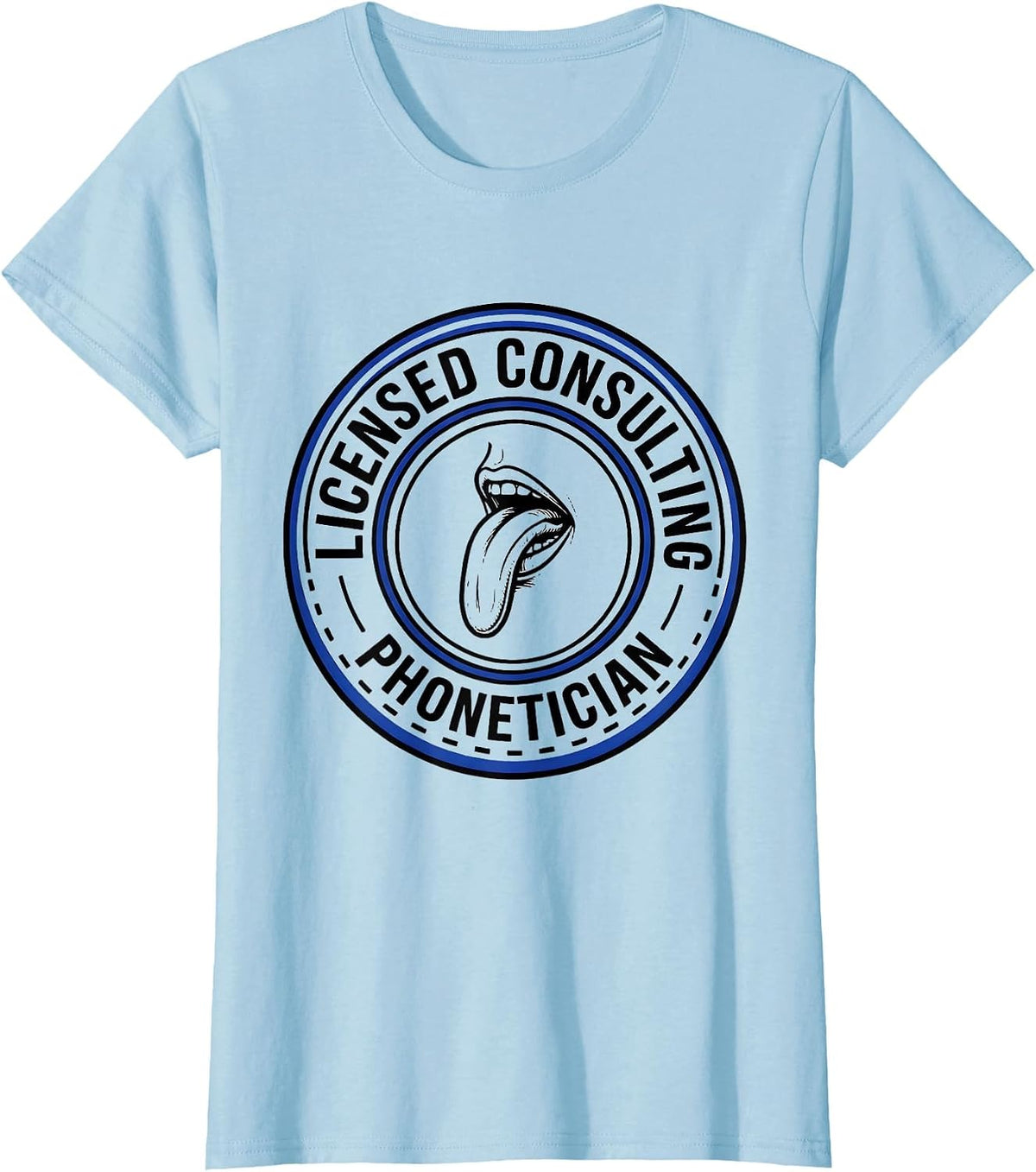 Licensed Consulting Phonetician Swiss International SLP Back T-Shirt - Baby Blue