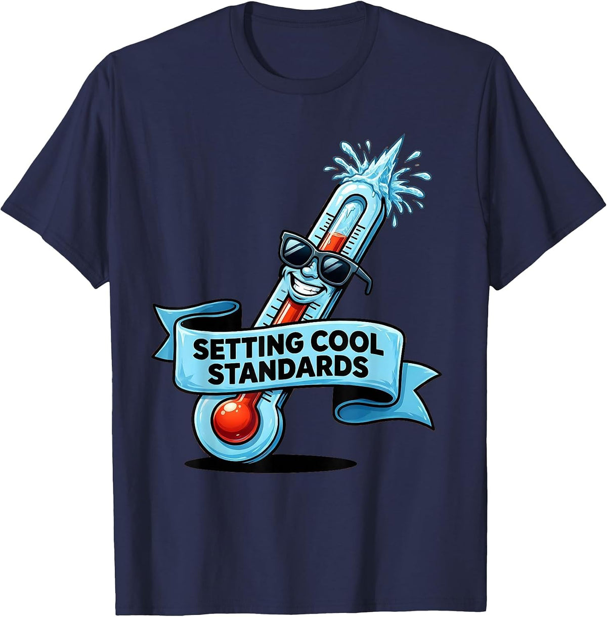 Setting Cool Standards Graphic Design T-Shirt - Navy Blue