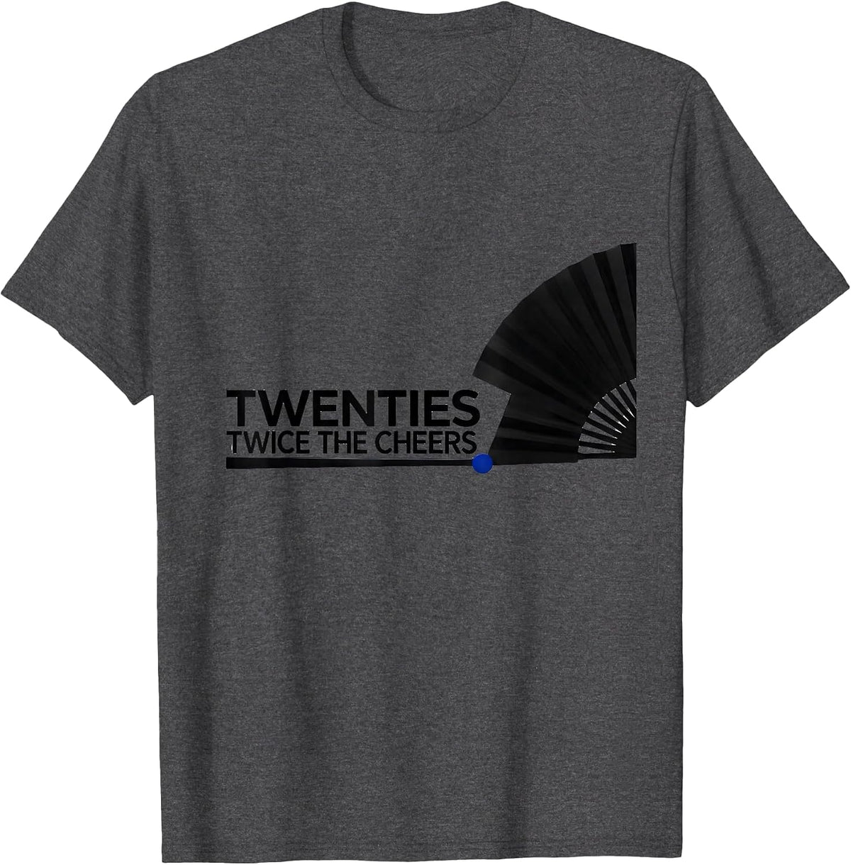 Men's Twenties Twice The Cheers Vintage 1920s Roaring Party T-Shirt - Dark Heather Grey