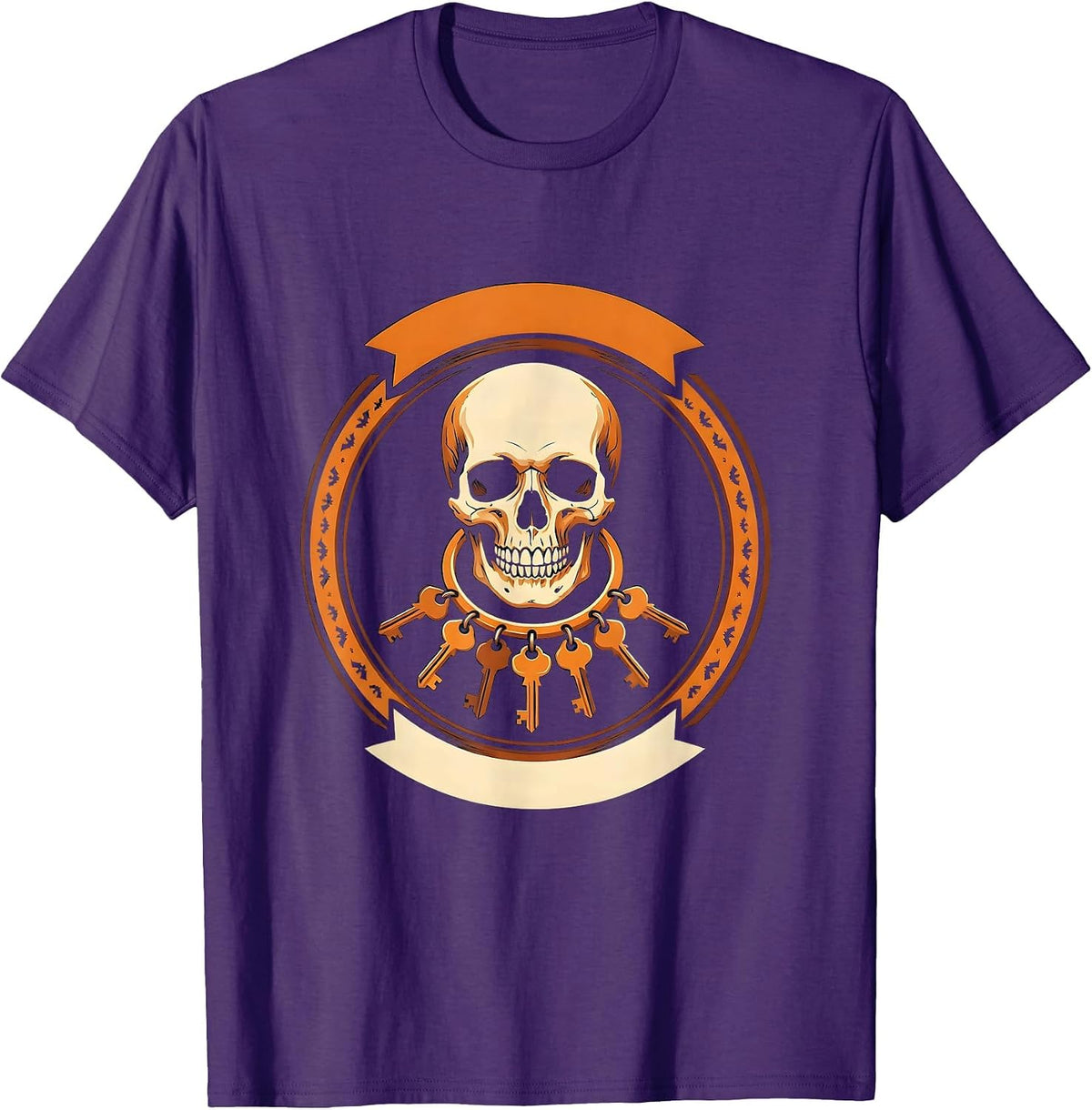 Men's Locksmith Skull Halloween Costume Parody Gag Gift T-Shirt - Purple