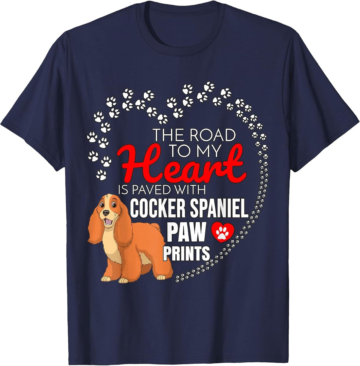 Funny Cocker Spaniel T-Shirt T-Shirt - Navy Blue