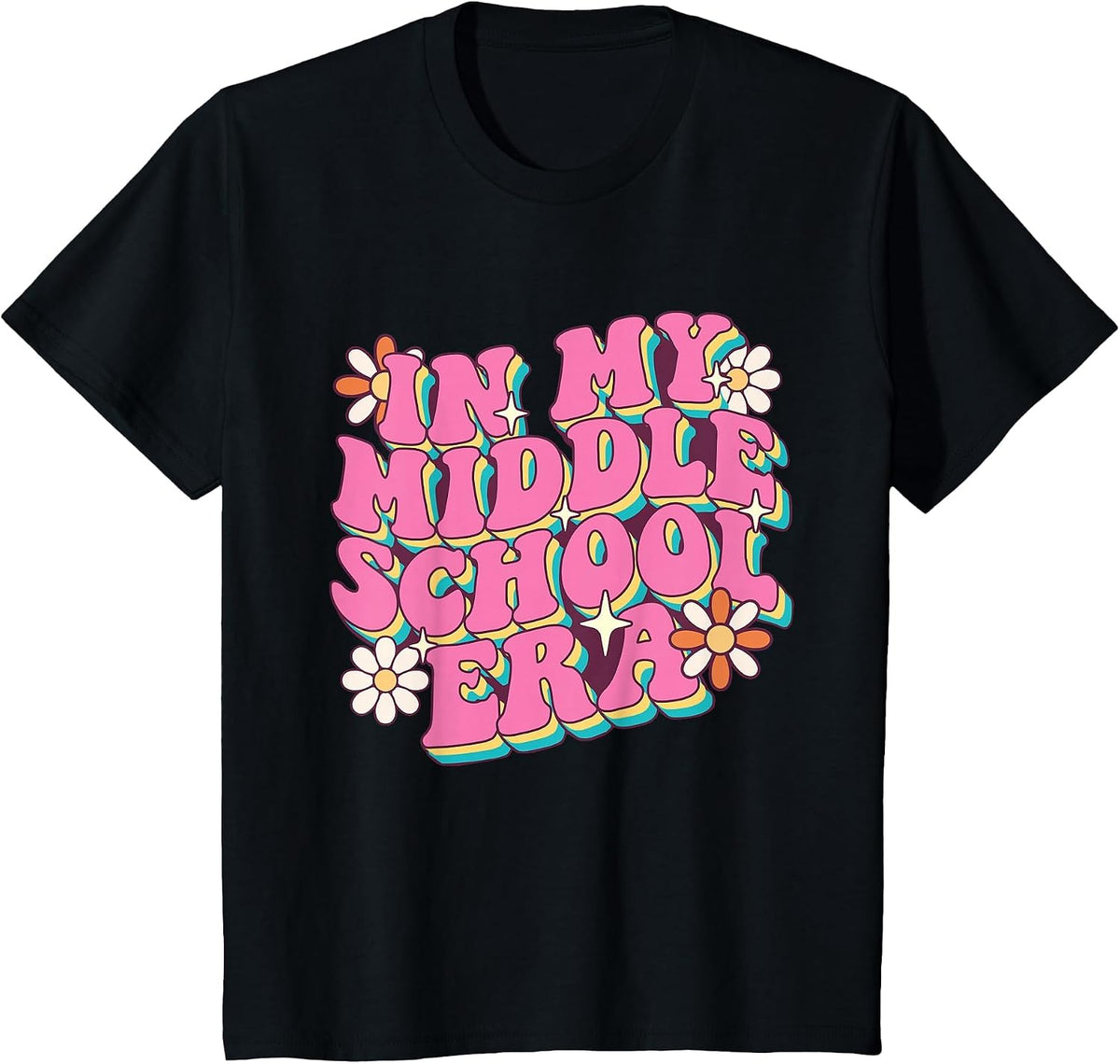 in My Middle School Era - Teacher Student School T-Shirt - Black