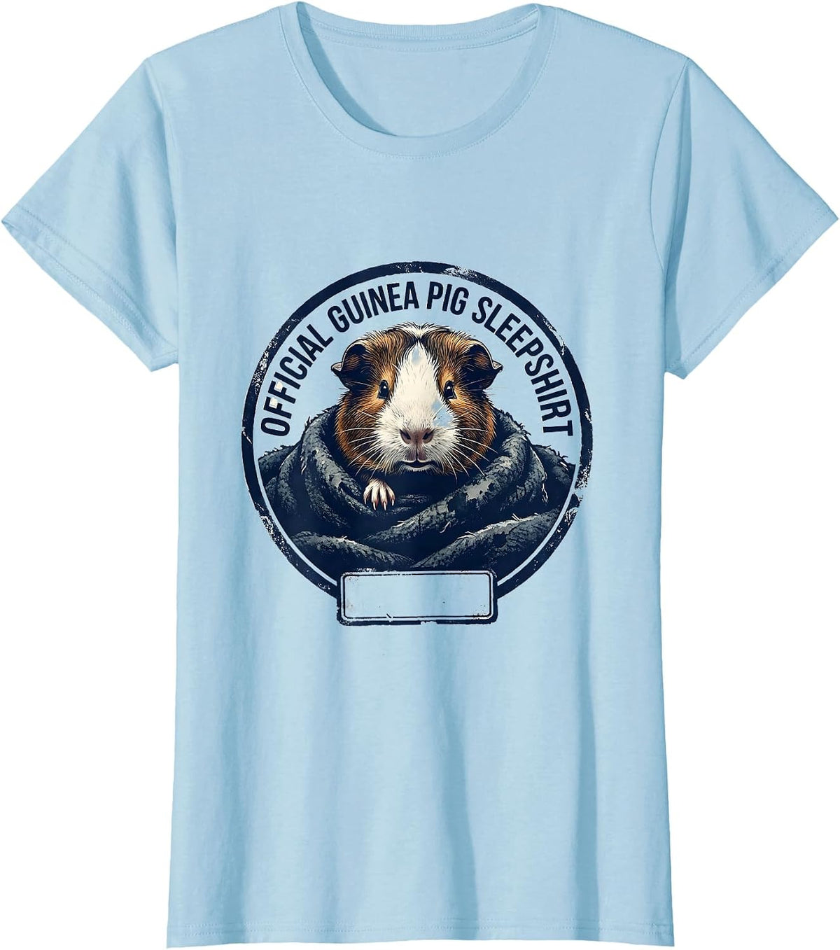 Official Guinea Pig Sleepshirt Cute Animal Lover Pajama Top T-Shirt - Baby Blue