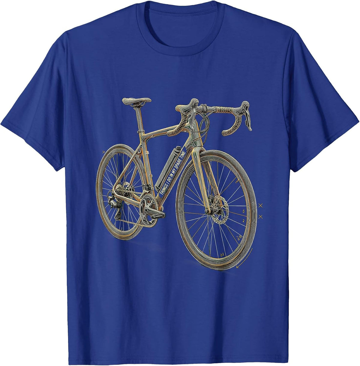 Things I Do In My Spare Time Topographic Electric Road T-Shirt - Royal Blue