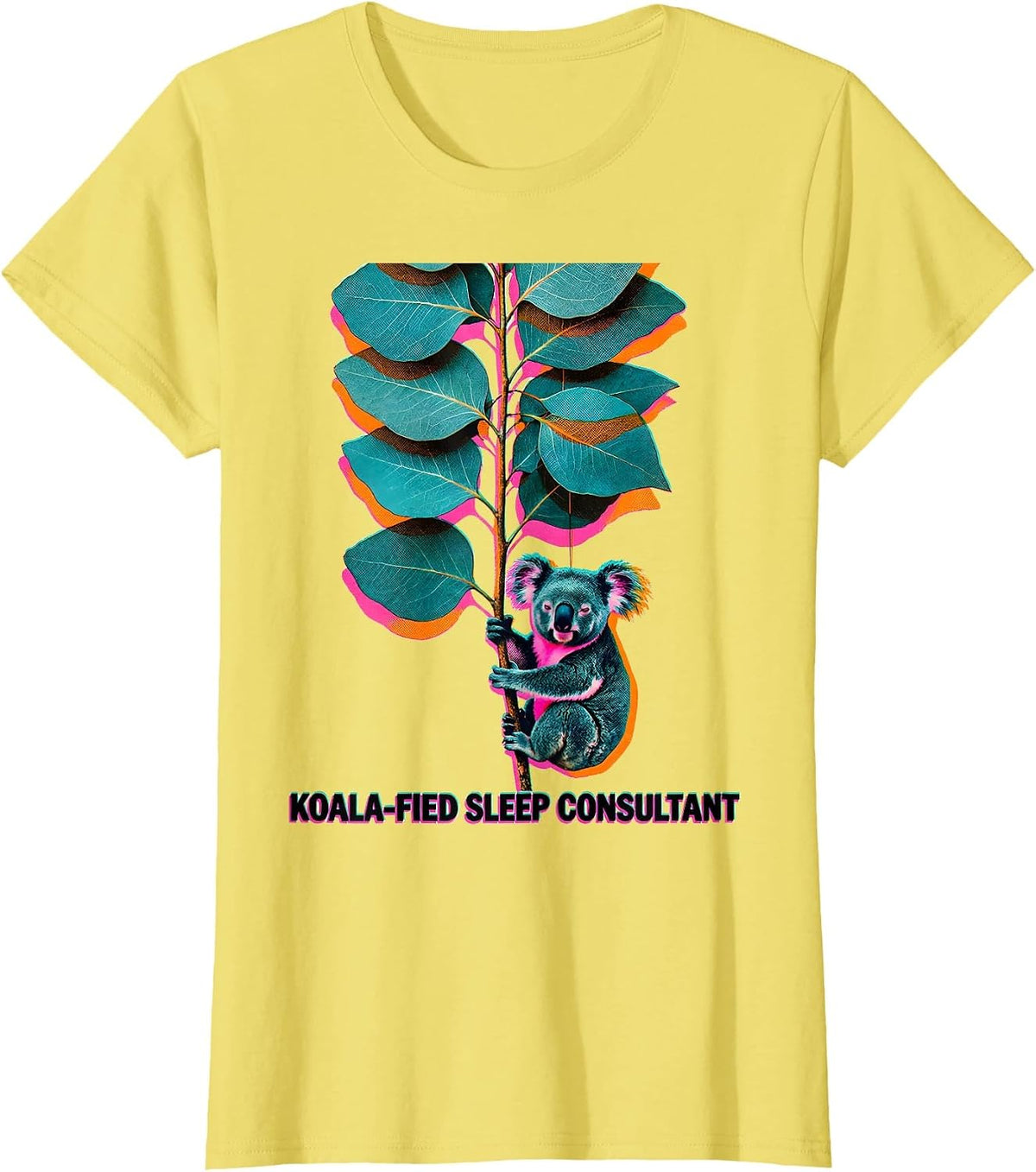 Koala-Fied Sleep Consultant Cute Koala Lover Gift for Kids T-Shirt - Lemon Yellow
