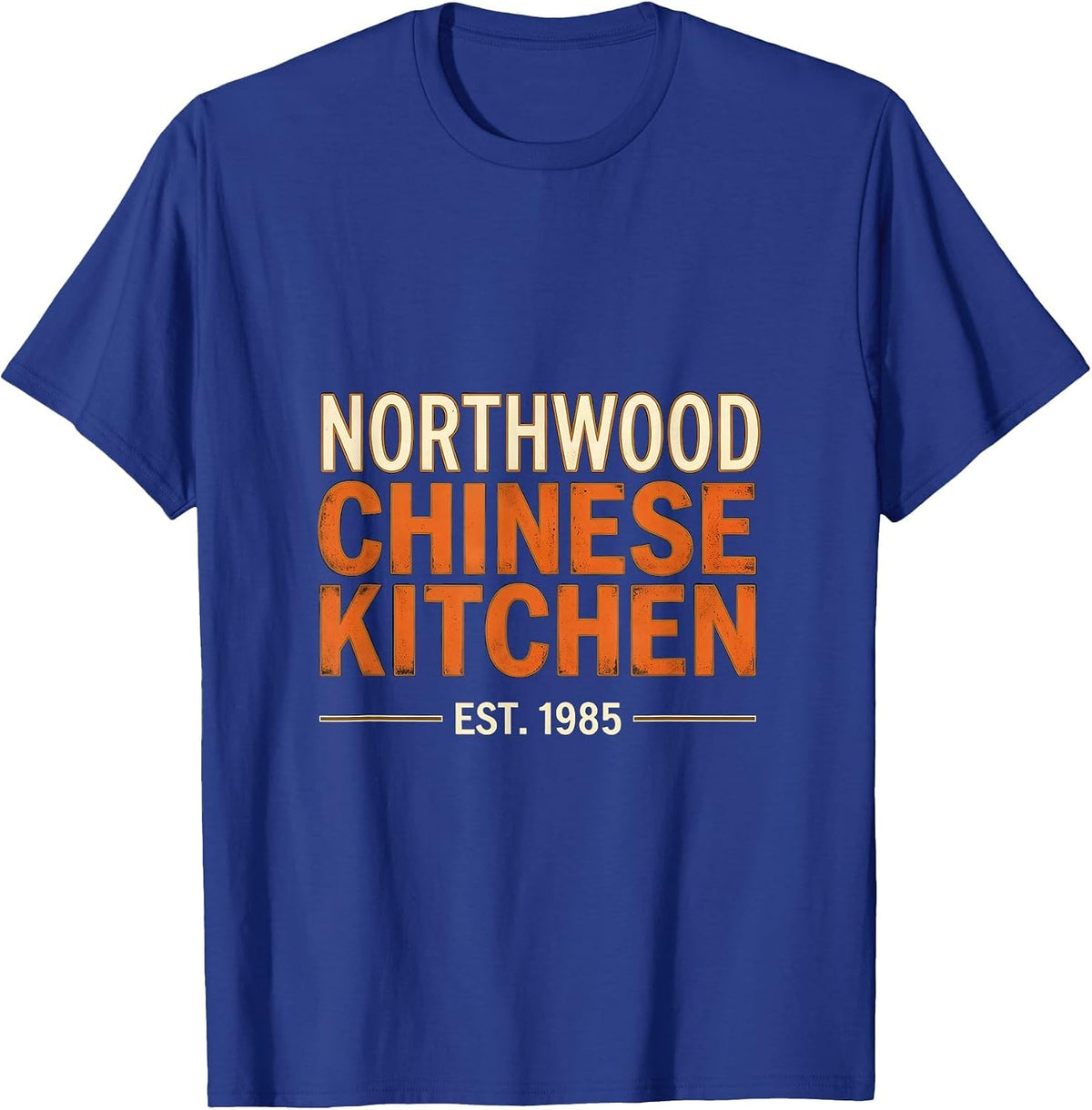 Men's Northwood Chinese Kitchen Est 1985 Funny Chinese Restaurant T-Shirt - Royal Blue