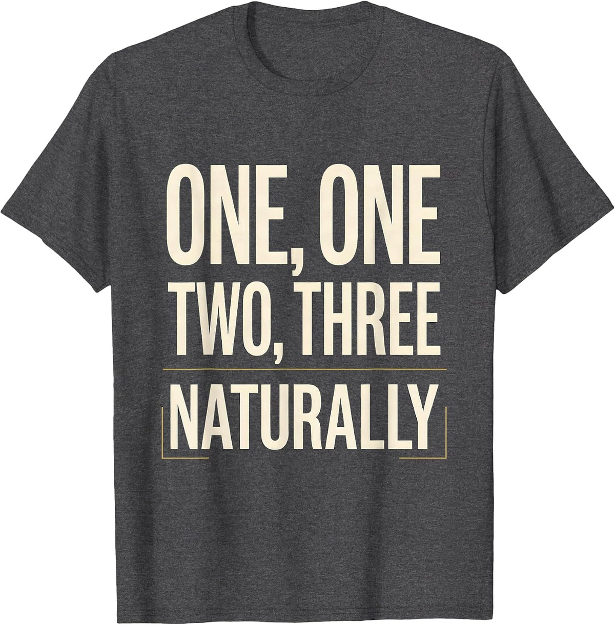 Men's One, One, Two, Three, Naturally Fibonacci Golden Ratio T-Shirt - Dark Heather Grey