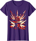 Women's Kickin Up Dust Daily Cowboy Western Design T-Shirt - Purple
