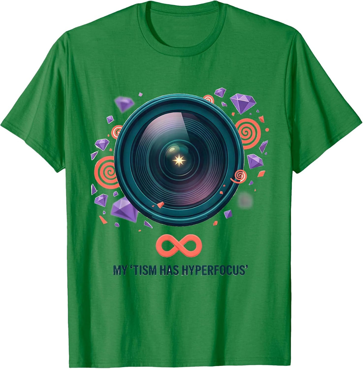 Men's My 'Tism Has Hyperfocus Funny Autistic ADHD Meme T-Shirt - Kelly Green