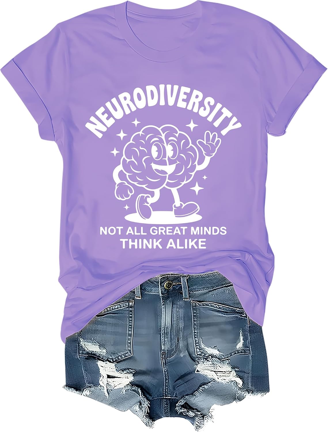 Neurodiversity Shirt Not All Great Minds Think Alike Tshirt Autism Awareness Shirts Special Education Top - Purple