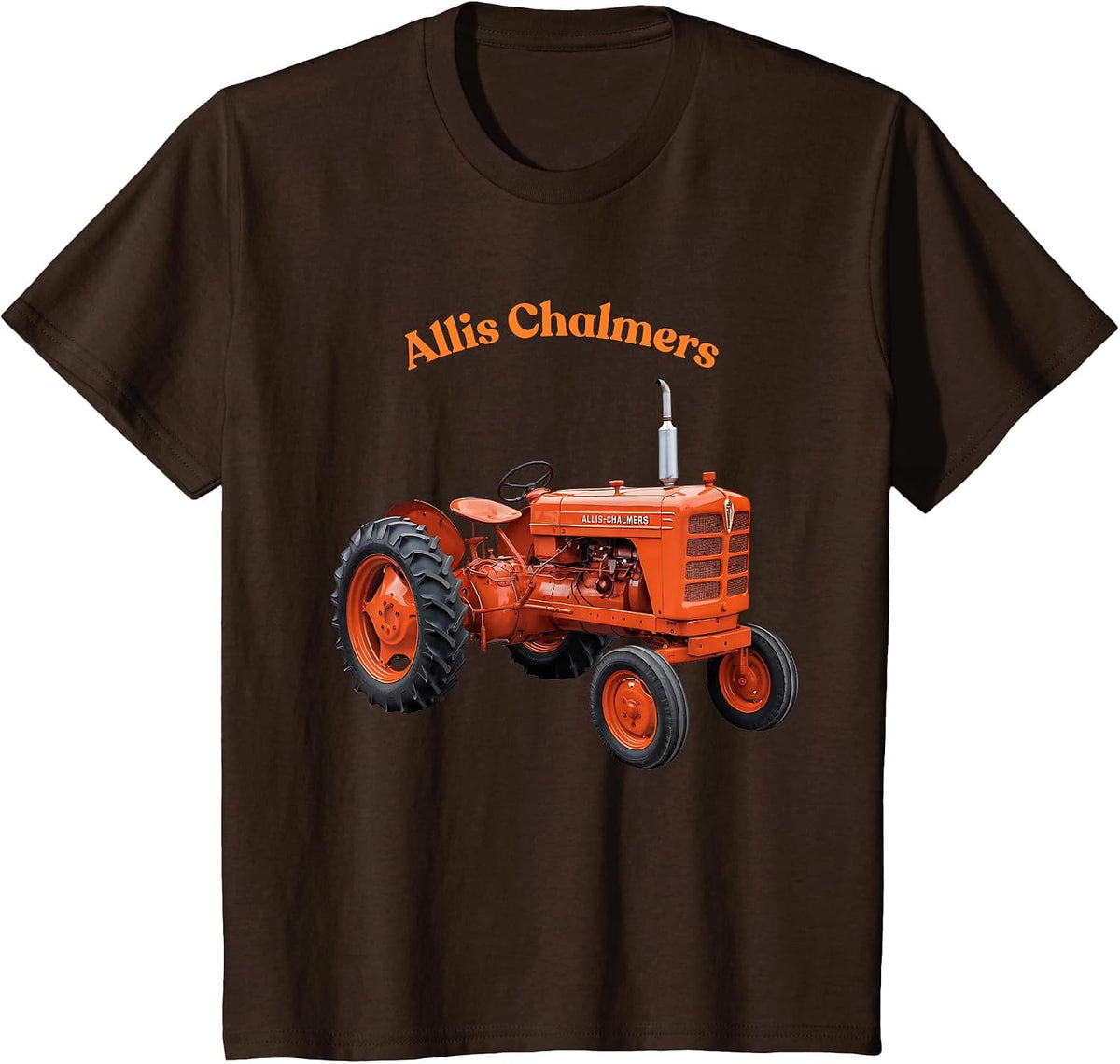 Vintage Alls Chalmers Tractor Retro Farming T-Shirt - Brown