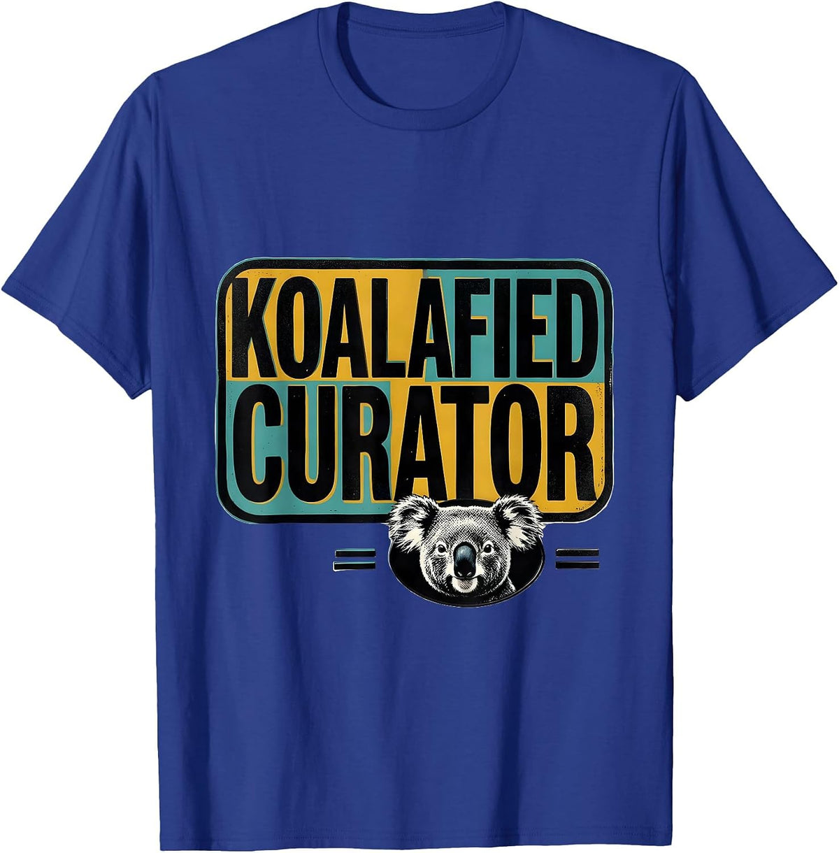 Koalafied Curator Midcentury Modern Koala Lover Gift T-Shirt - Royal Blue