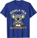 Koala Tea Authority Funny Koala Lover Cute Animal Pun T-Shirt - Royal Blue