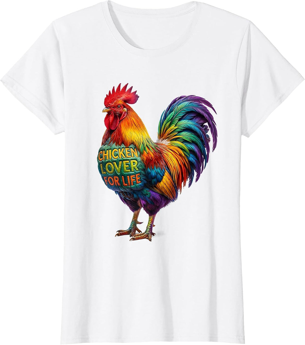 Chicken Lover For Life Funny Poultry Design T-Shirt - White