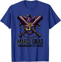 Mardi Gras Shenanigans Get Loose Tattoo Carnival Party T-Shirt - Royal Blue