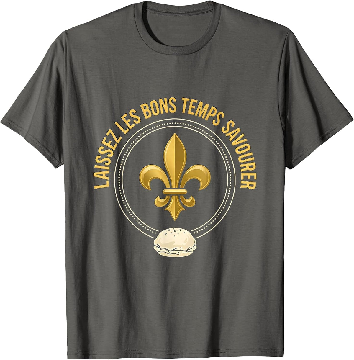 Laissez Les Bons Temps Savourer New Orleans Mardi Gras T-Shirt - Asphalt Grey