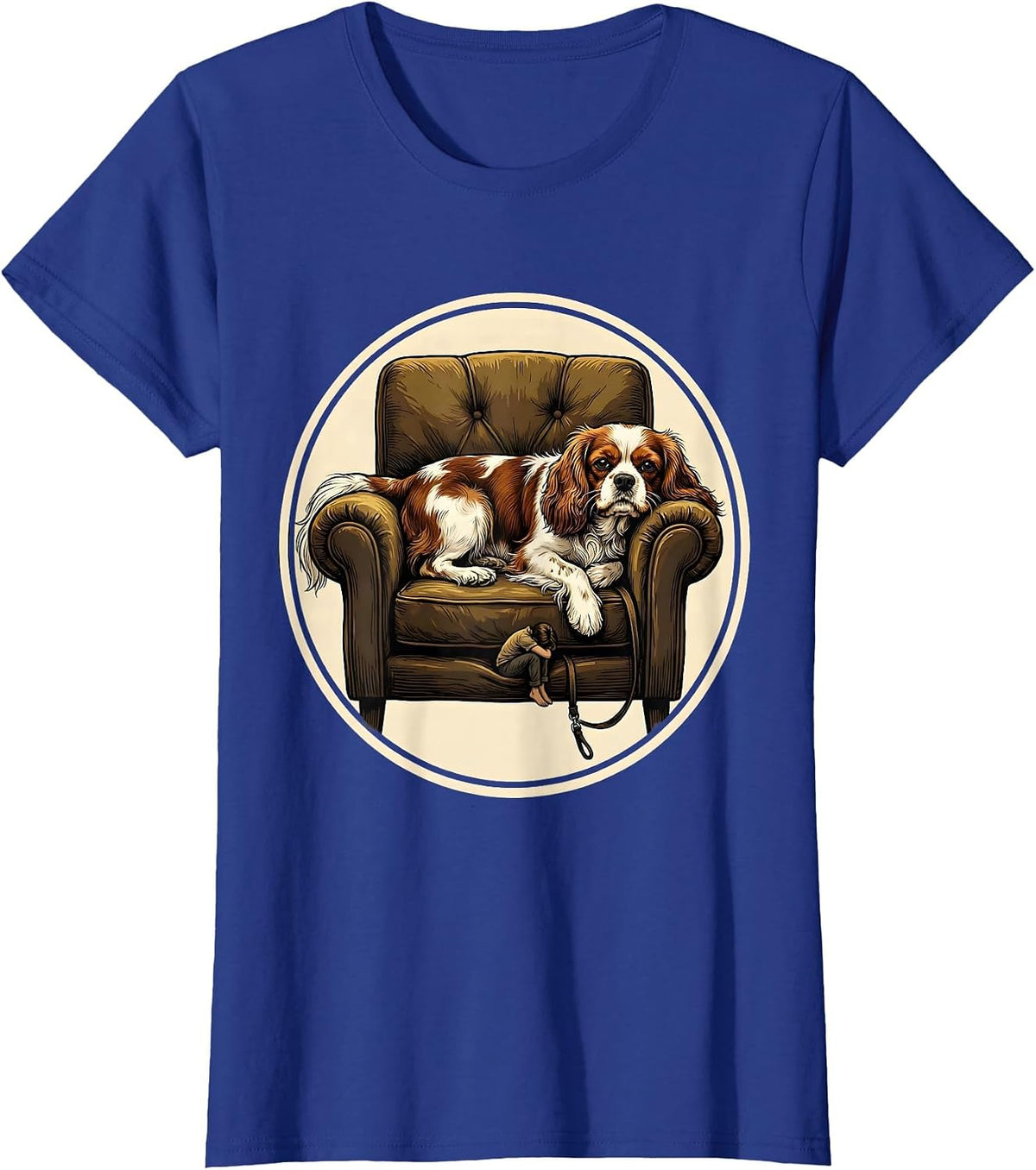 Women's Cavalier King Charles Spaniel Funny Dog Owner Humor T-Shirt - Royal Blue