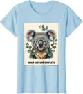 Women's Koala Costume Complete Cute Kawaii Animal Lover Pun Humor T-Shirt - Baby Blue