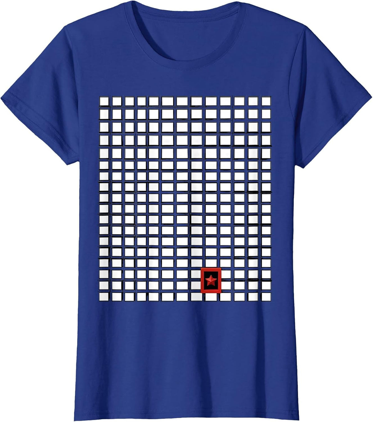 Women's Countdown Grid Teacher Winter Break Humor T-Shirt - Royal Blue