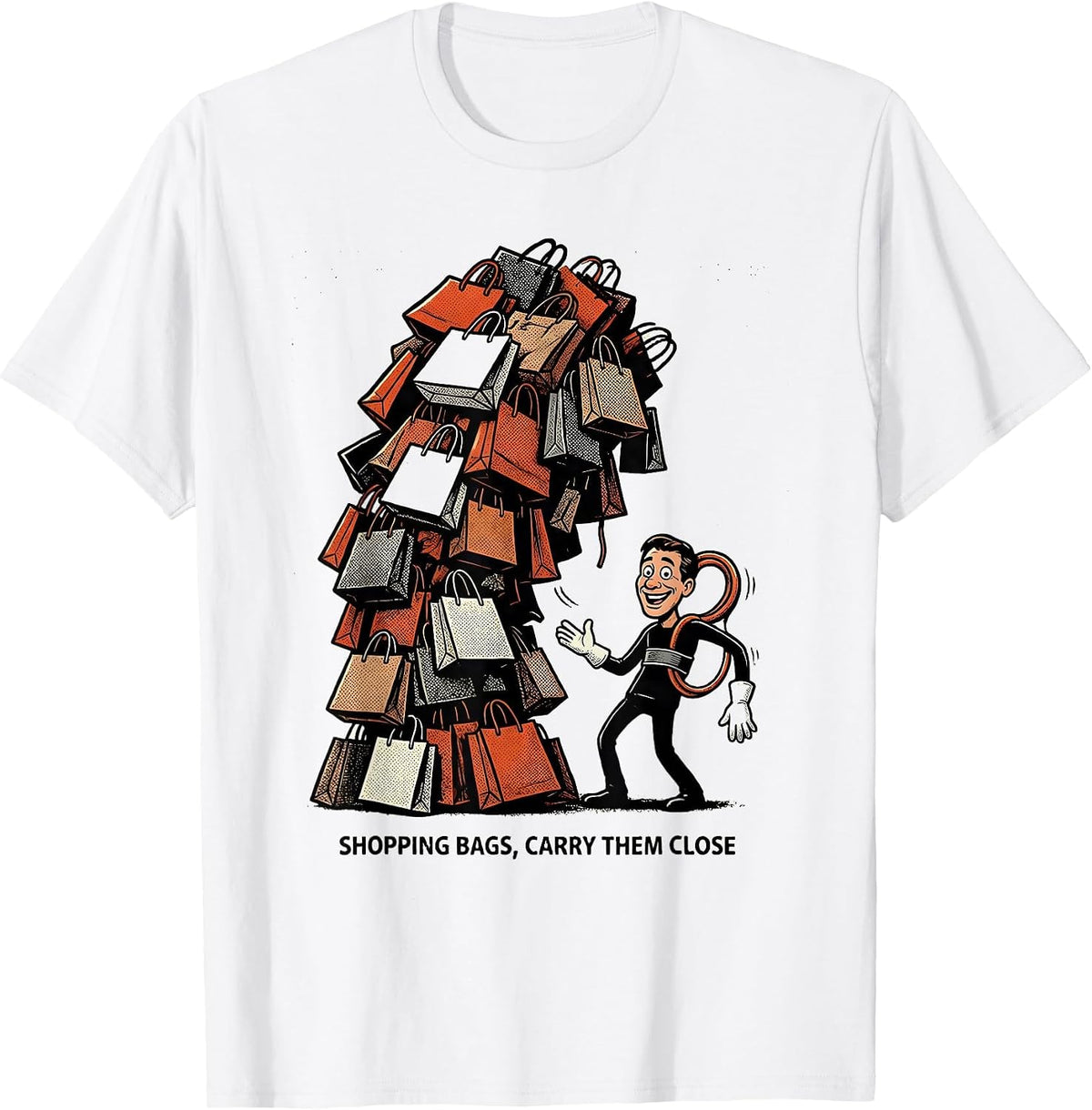 Men's Shopping Bags, Carry Them Close Funny Physical Therapist T-Shirt - White
